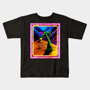 Cool Vintage UV Blacklight Trippy Psychedelic Hippie Surrealism Kids T-Shirt